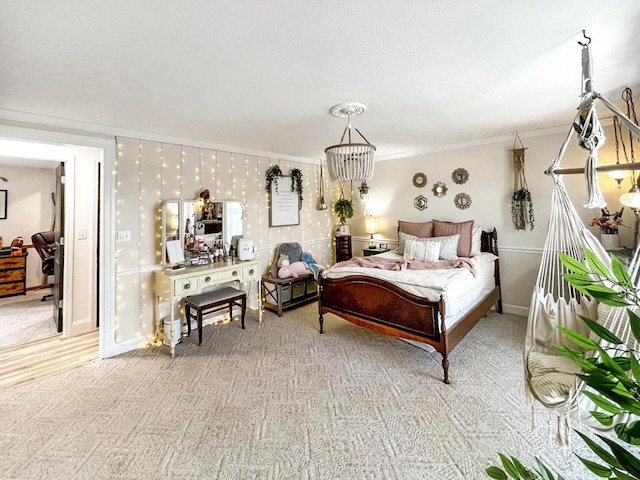 431 Limestone St, Kiel, WI 53042 - bedroom with crown molding and carpet