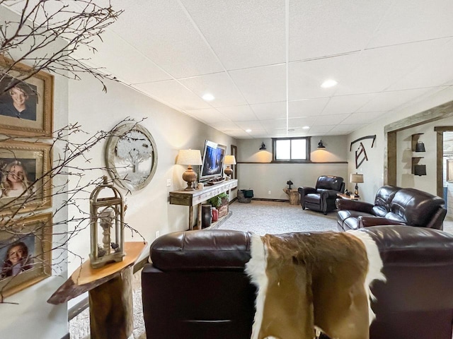 431 Limestone St, Kiel, WI 53042 - carpeted living room with recessed lighting