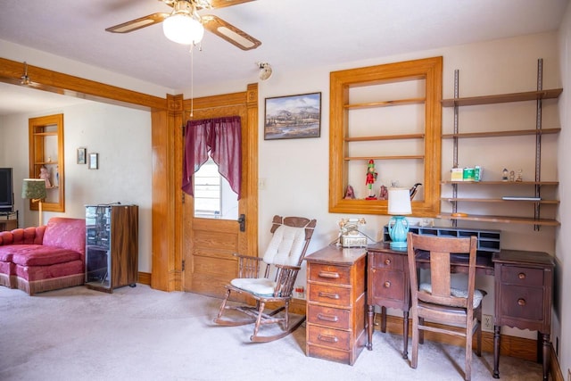 318 Tremont St, Mauston, WI 53948 - carpeted office space featuring a ceiling fan
