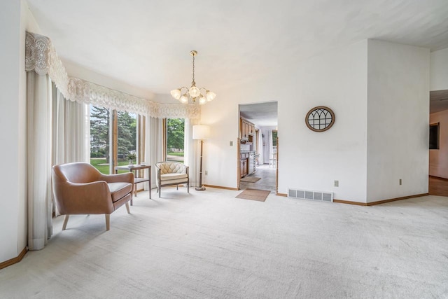 942 E Mayfield Dr, Appleton, WI 54911 - sitting room featuring a chandelier and carpet