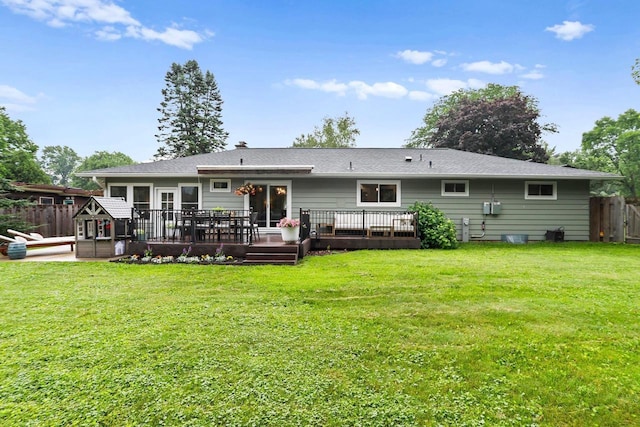5706 Tolman Ter, Madison, WI 53711 - back of house with a wooden deck