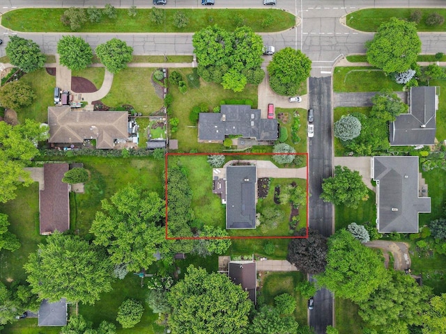 5706 Tolman Ter, Madison, WI 53711 - aerial view of property and surrounding area featuring property boundaries highlighted