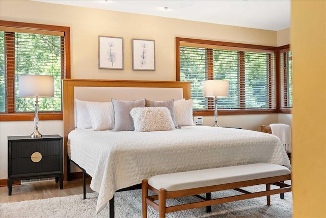 5870 Persimmon Dr, Fitchburg, WI 53711 - bedroom with multiple windows and wood finished floors