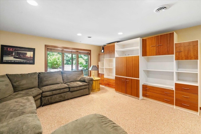 5870 Persimmon Dr, Fitchburg, WI 53711 - living area with light carpet and recessed lighting