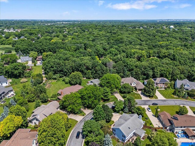5870 Persimmon Dr, Fitchburg, WI 53711 - aerial view of residential area with a heavily wooded area