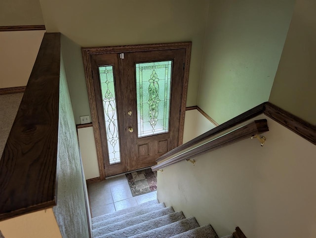 3664 Martin Rd, Kronenwetter, WI 54455 - entryway with stairs and baseboards