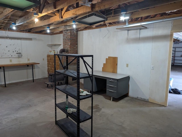 3664 Martin Rd, Kronenwetter, WI 54455 - unfinished below grade area featuring a workshop area