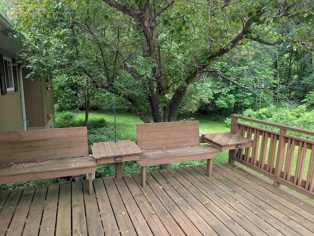 3664 Martin Rd, Kronenwetter, WI 54455 - wooden deck featuring a lawn