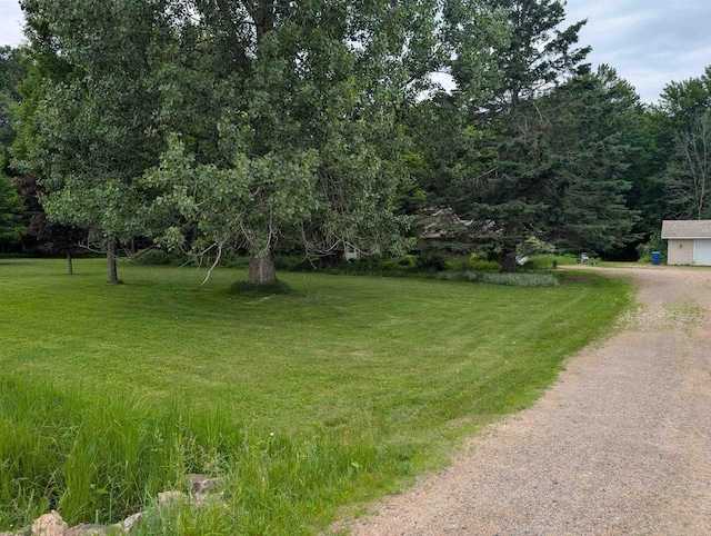 3664 Martin Rd, Kronenwetter, WI 54455 - view of grassy yard featuring dirt driveway