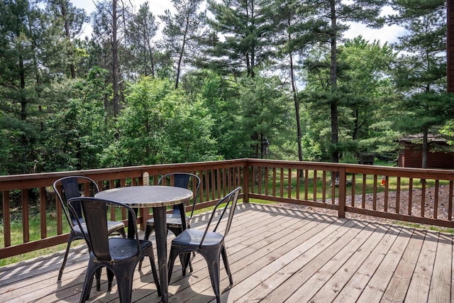 1949 Cypress Ln, Arkdale, WI 54613 - deck featuring outdoor dining space