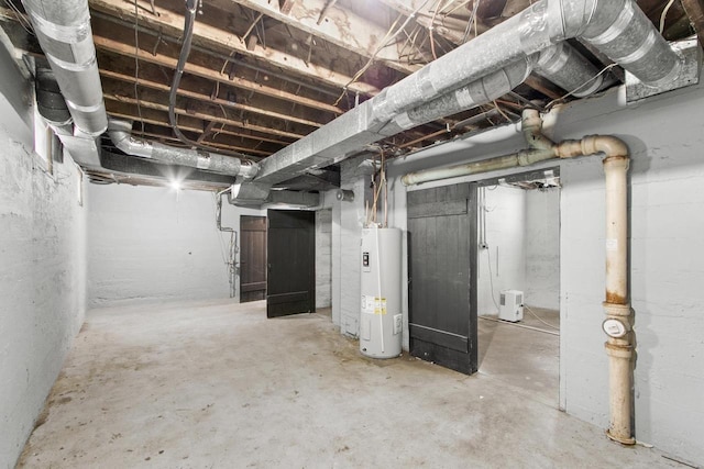 215 W Burns St, Portage, WI 53901 - unfinished below grade area featuring water heater