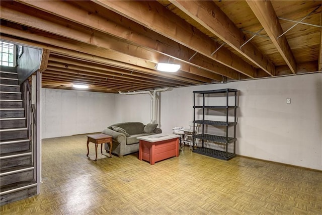 45 Stump Lake Rd Unit 6, Chippewa Falls, WI 54729 - basement with stairway