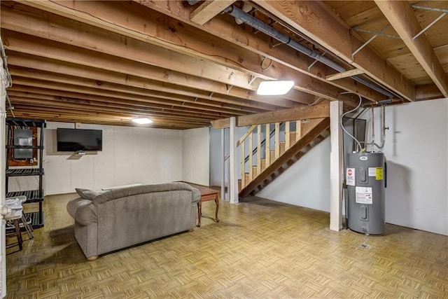 45 Stump Lake Rd Unit 6, Chippewa Falls, WI 54729 - finished below grade area featuring electric water heater and stairs