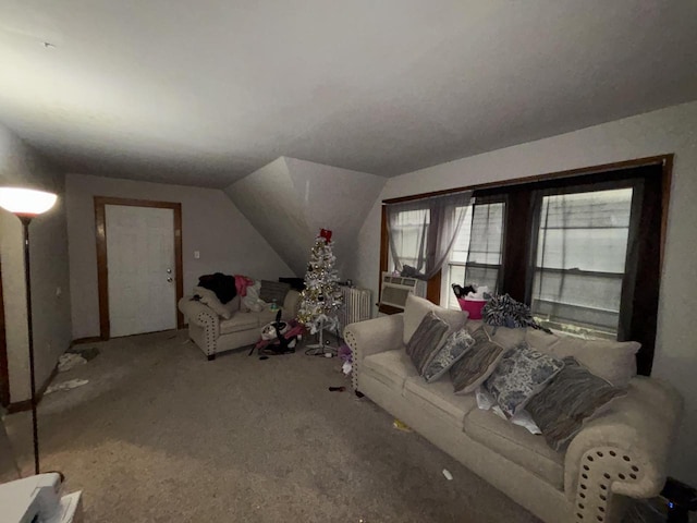 3350 N 25th St Unit 3350A, Milwaukee, WI 53206 - carpeted living room with lofted ceiling