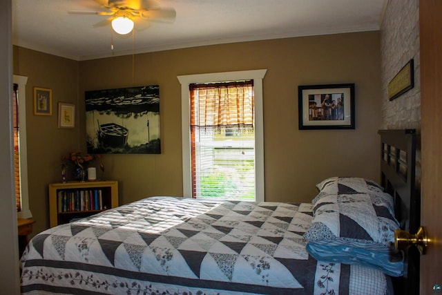 68165 Front St, Iron River, WI 54847 - bedroom featuring a fireplace and ceiling fan