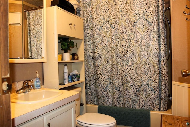 68165 Front St, Iron River, WI 54847 - full bath featuring vanity and shower / bathtub combination with curtain