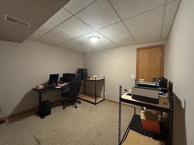 5201 Lombardy Dr, Wausau, WI 54401 - carpeted office space with a paneled ceiling and baseboards