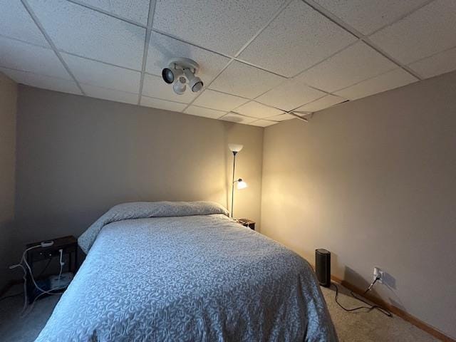 5201 Lombardy Dr, Wausau, WI 54401 - bedroom with carpet floors and a paneled ceiling