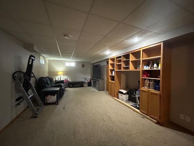 5201 Lombardy Dr, Wausau, WI 54401 - sitting room with carpet flooring and a drop ceiling