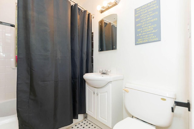 6533 W Center St, Wauwatosa, WI 53210 - full bathroom featuring vanity and shower / tub combo with curtain