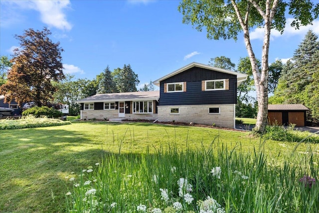 N113W20588 Edgewood Dr, Germantown, WI 53022 - view of front facade with a front lawn