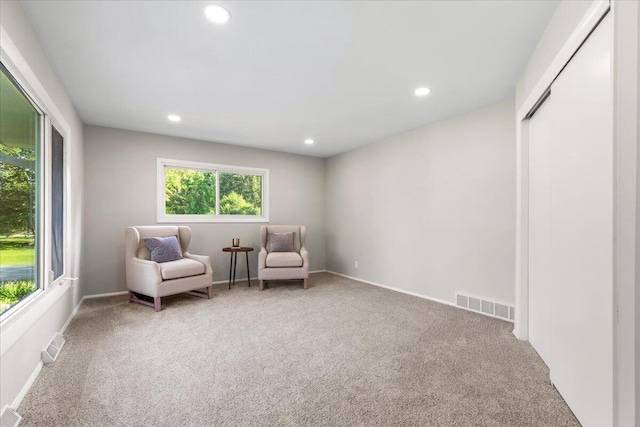 N113W20588 Edgewood Dr, Germantown, WI 53022 - living area featuring carpet flooring and recessed lighting
