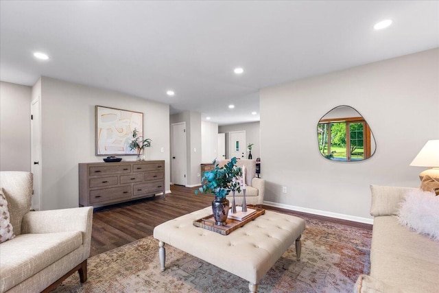N113W20588 Edgewood Dr, Germantown, WI 53022 - living area with wood finished floors and recessed lighting