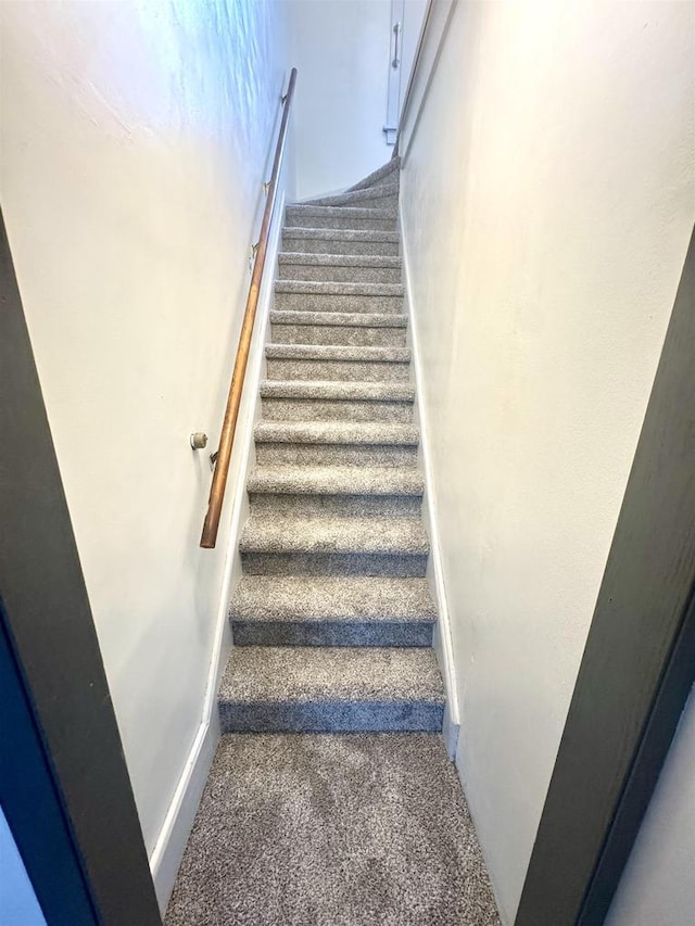 514 Robert St, Fort Atkinson, WI 53538 - stairway with carpet flooring