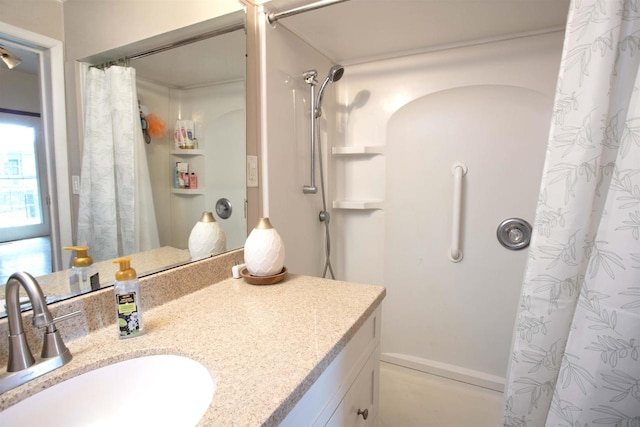 N3225 County Road K, Mauston, WI 53948 - bathroom with vanity and curtained shower