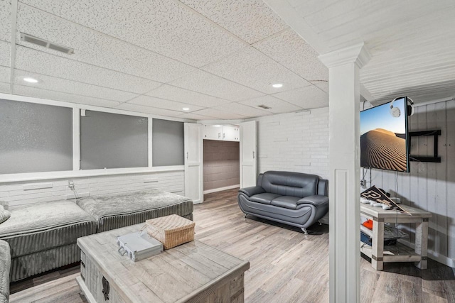 2040 San Fernando Dr, Elm Grove, WI 53122 - living room featuring wood finished floors