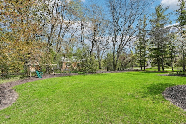 2040 San Fernando Dr, Elm Grove, WI 53122 - view of green lawn with a playground