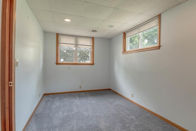 619 4th Ave, New Glarus, WI 53574 - spare room featuring carpet and a paneled ceiling