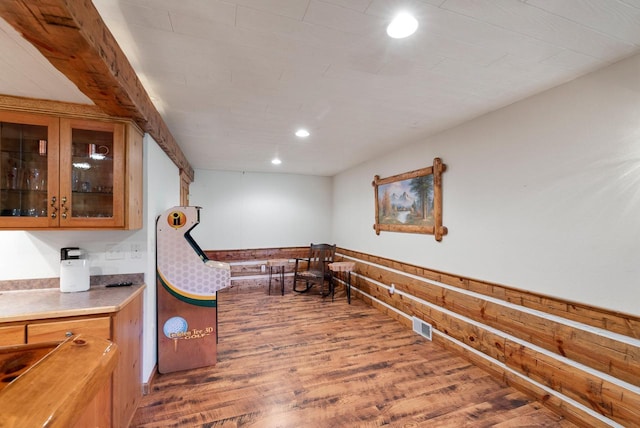 4047 Scenic Rd, Jackson, WI 53037 - bar area with wood finished floors and recessed lighting