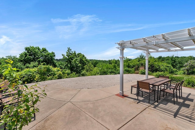4047 Scenic Rd, Jackson, WI 53037 - view of patio / terrace featuring a pergola and outdoor dining space