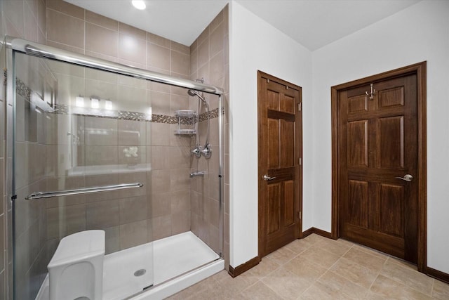 10870 N Spartan Cir, Mequon, WI 53097 - full bath with a stall shower and tile patterned floors