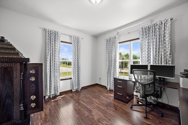 10870 N Spartan Cir, Mequon, WI 53097 - office area with dark wood-type flooring