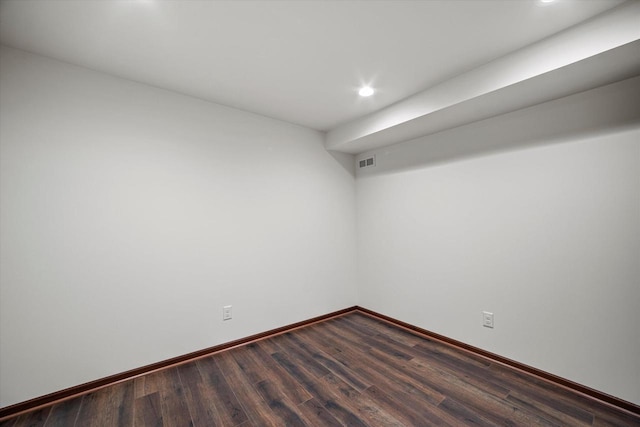 10870 N Spartan Cir, Mequon, WI 53097 - spare room featuring recessed lighting and dark wood finished floors