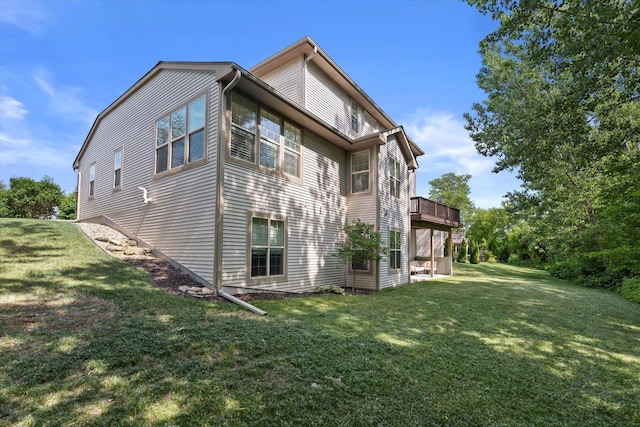 8061 S River Ln, Franklin, WI 53132 - view of property exterior with a yard and a deck