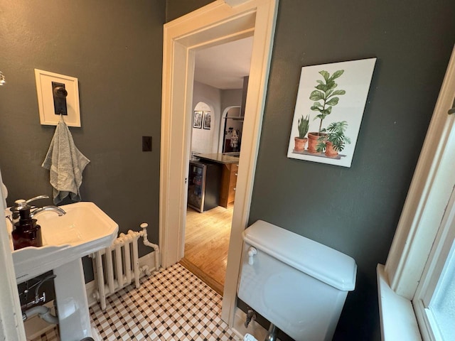 6309 W Mckinley Ave, Wauwatosa, WI 53213 - bathroom with toilet and radiator heating unit