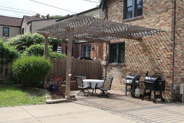 6309 W Mckinley Ave, Wauwatosa, WI 53213 - view of patio / terrace featuring a pergola, grilling area, and outdoor dining space