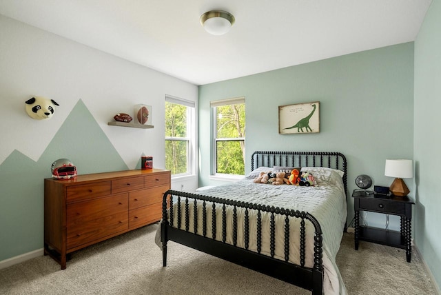309 Paradise Ct, Hartland, WI 53029 - bedroom with light colored carpet and baseboards