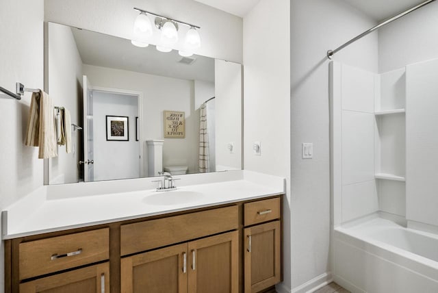 309 Paradise Ct, Hartland, WI 53029 - full bath featuring vanity and shower / bath combo