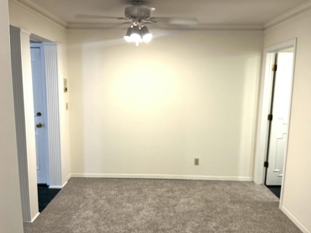 2200 W Good Hope Rd Unit 115, Glendale, WI 53209 - carpeted spare room featuring crown molding and a ceiling fan