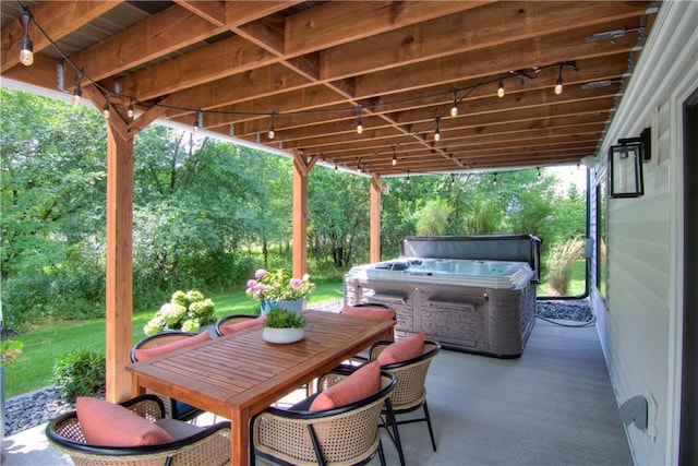 6649 Hope Ln, Eau Claire, WI 54701 - view of patio / terrace featuring outdoor dining area and view of scattered trees