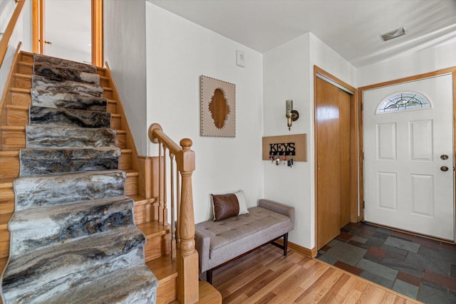 9230 W Auer Ave, Milwaukee, WI 53222 - entryway featuring stairs and baseboards
