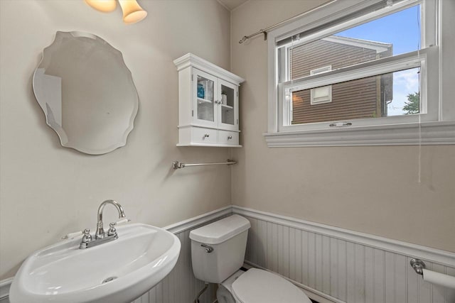 9230 W Auer Ave, Milwaukee, WI 53222 - bathroom with a wainscoted wall and a sink