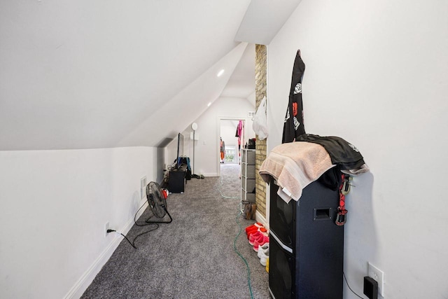 3936 N 14th St Unit 3938, Milwaukee, WI 53206 - additional living space with lofted ceiling and carpet flooring