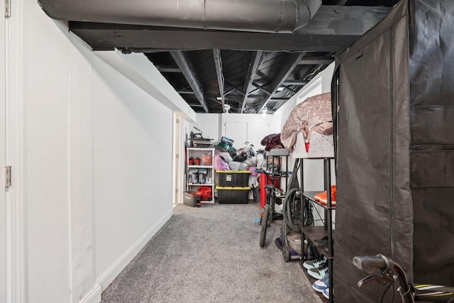 3936 N 14th St Unit 3938, Milwaukee, WI 53206 - unfinished below grade area with carpet flooring and baseboards