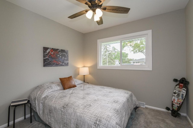 WW151N8656 Marshall Dr, Menomonee Falls, WI 53051 - bedroom with carpet flooring and ceiling fan