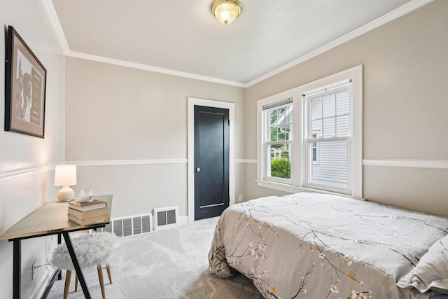 509 S 6th Ave, West Bend, WI 53095 - bedroom with carpet floors and ornamental molding